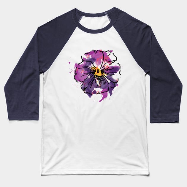 Flower art painting Baseball T-Shirt by Wimido